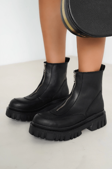 Botines Island cuero de cuero - Zapatos mujer | DgraciaShoes