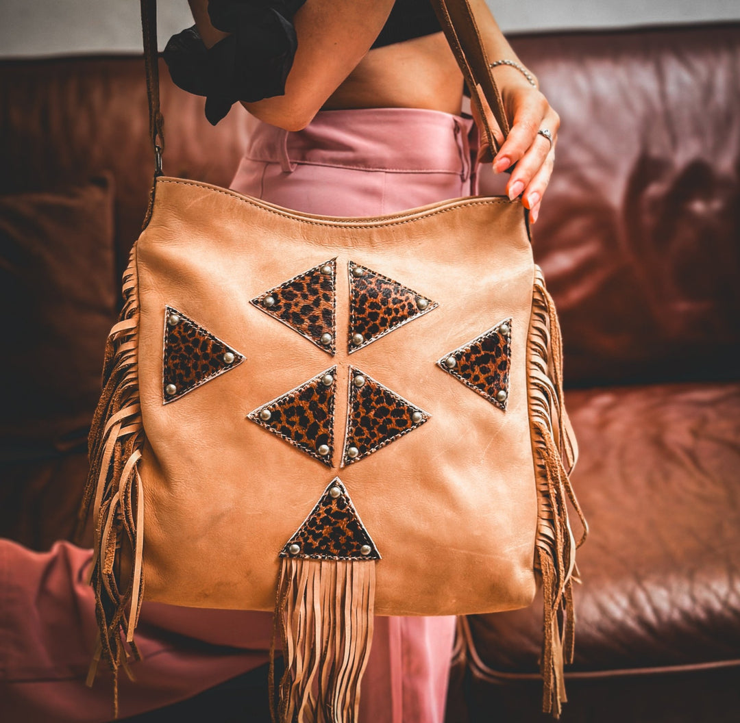 Cartera Gypsy Print de cuero - Zapatos mujer | DgraciaShoes