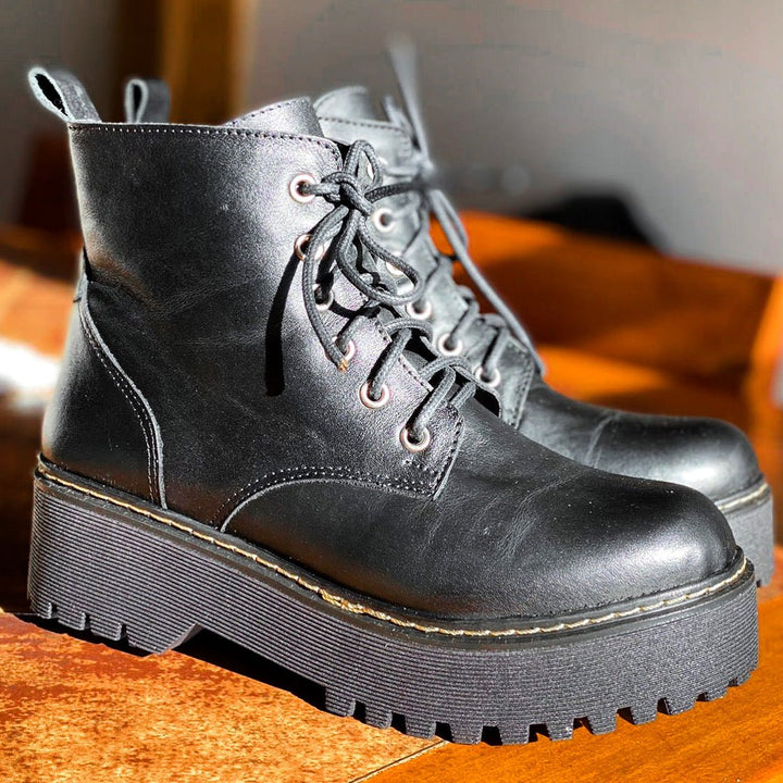Bototo Negro cuero liso de cuero - Zapatos mujer | DgraciaShoes