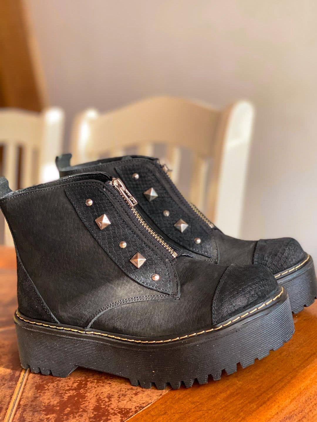 Rockford Negro de cuero - Zapatos mujer | DgraciaShoes