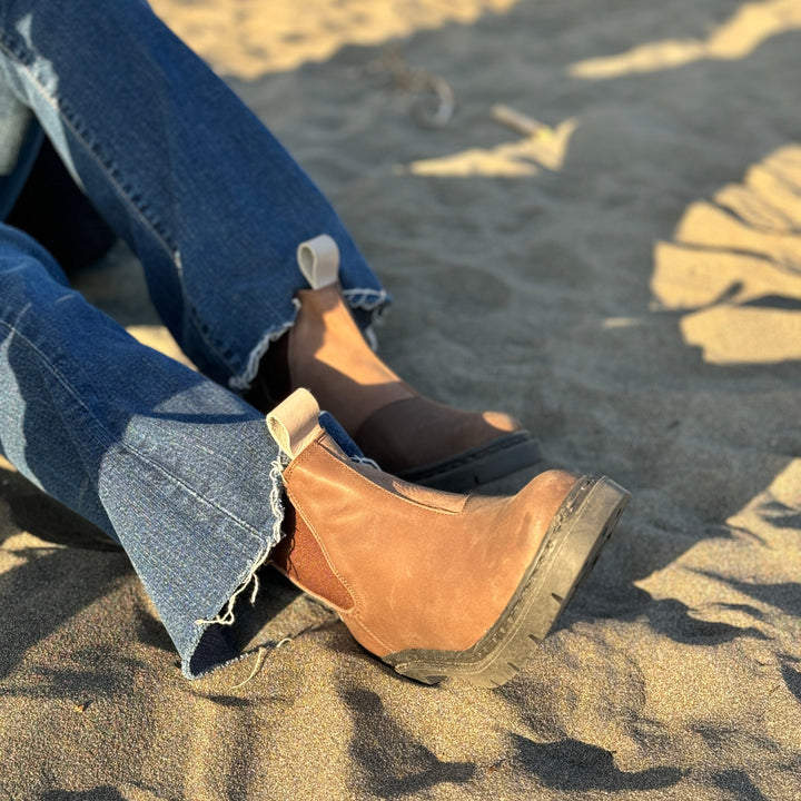 Bototos Amanda Mokka – Cuero Graso Natural Café Mujer | DgraciaShoes