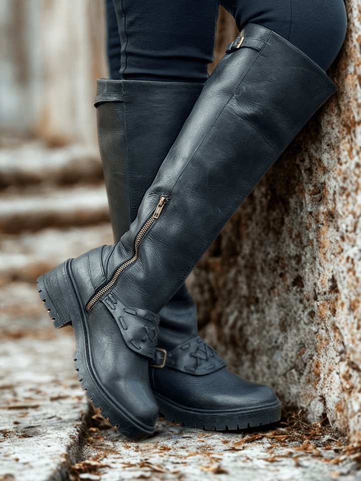 Botas Cleo – Cuero Natural Mujer | Dgracia Shoes de cuero - Zapatos mujer | DgraciaShoes