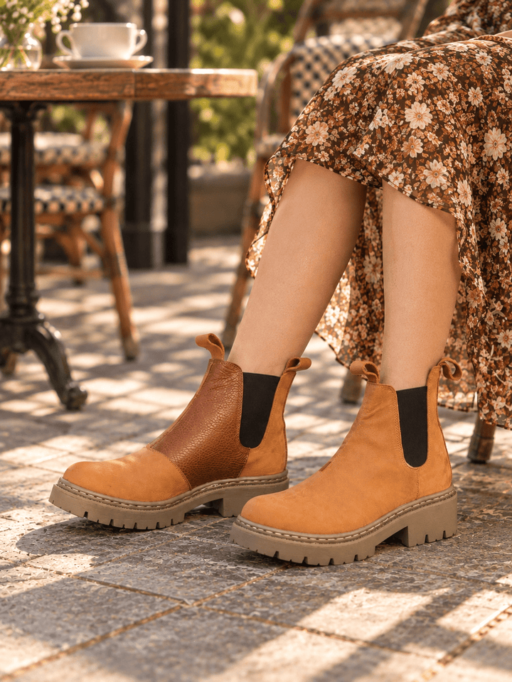 Bototos Amanda Avellana – Cuero Graso Natural | Dgracia Shoes de cuero - Zapatos mujer | DgraciaShoes