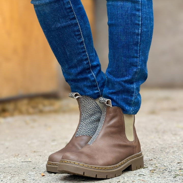 Bototos Amanda Taupe Terra de cuero - Zapatos mujer | DgraciaShoes