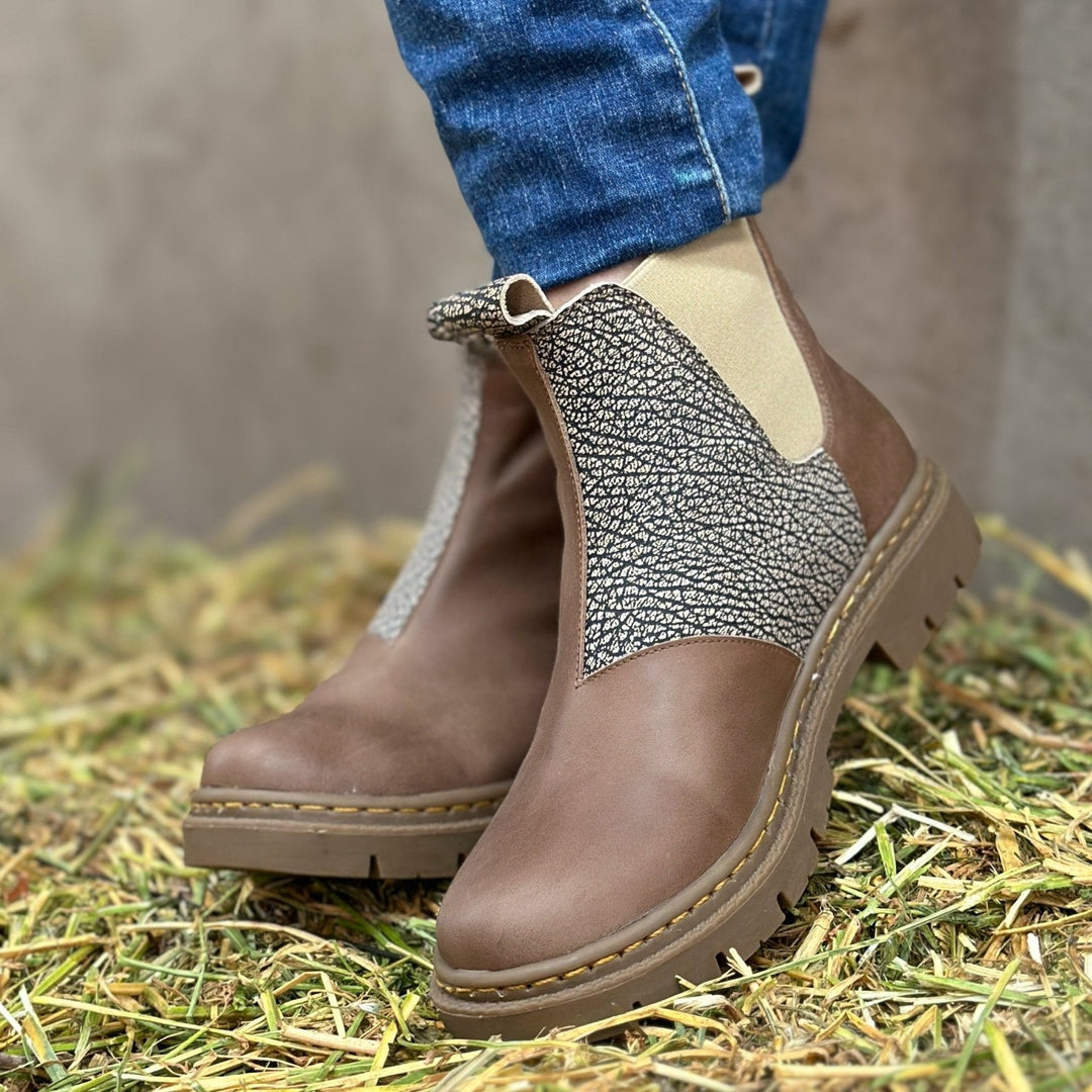 Bototos Amanda Taupe Terra de cuero - Zapatos mujer | DgraciaShoes
