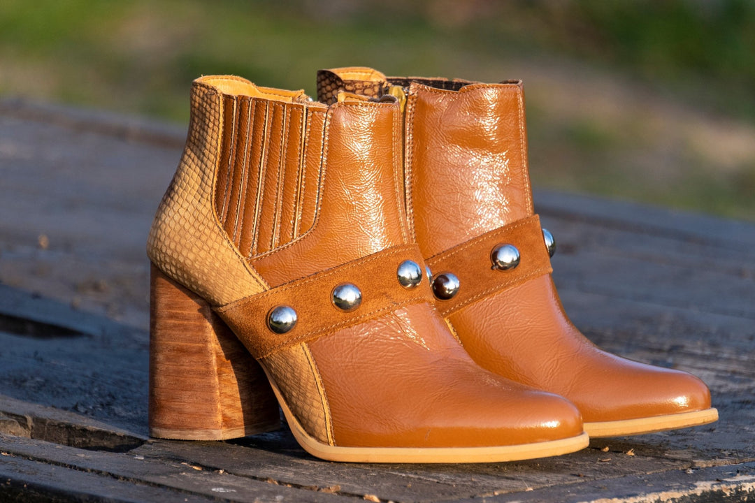 Francisca Camel de cuero - Zapatos mujer | DgraciaShoes