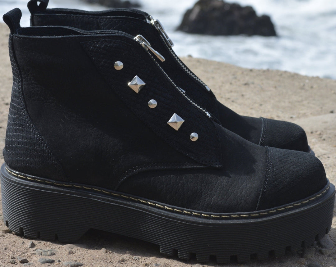 Rockford Negro de cuero - Zapatos mujer | DgraciaShoes