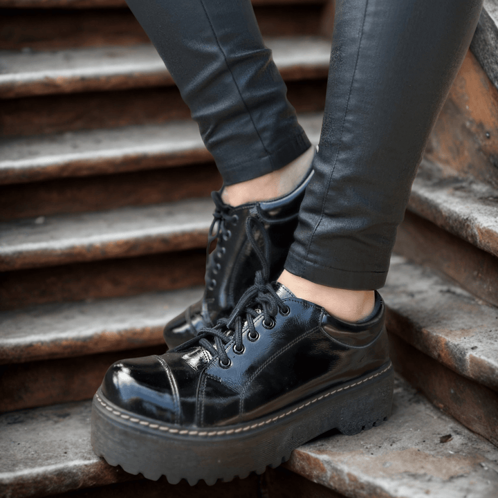Zapato Fran Total Richato – Cuero Negro | Dgracia Shoes de cuero - Zapatos mujer | DgraciaShoes