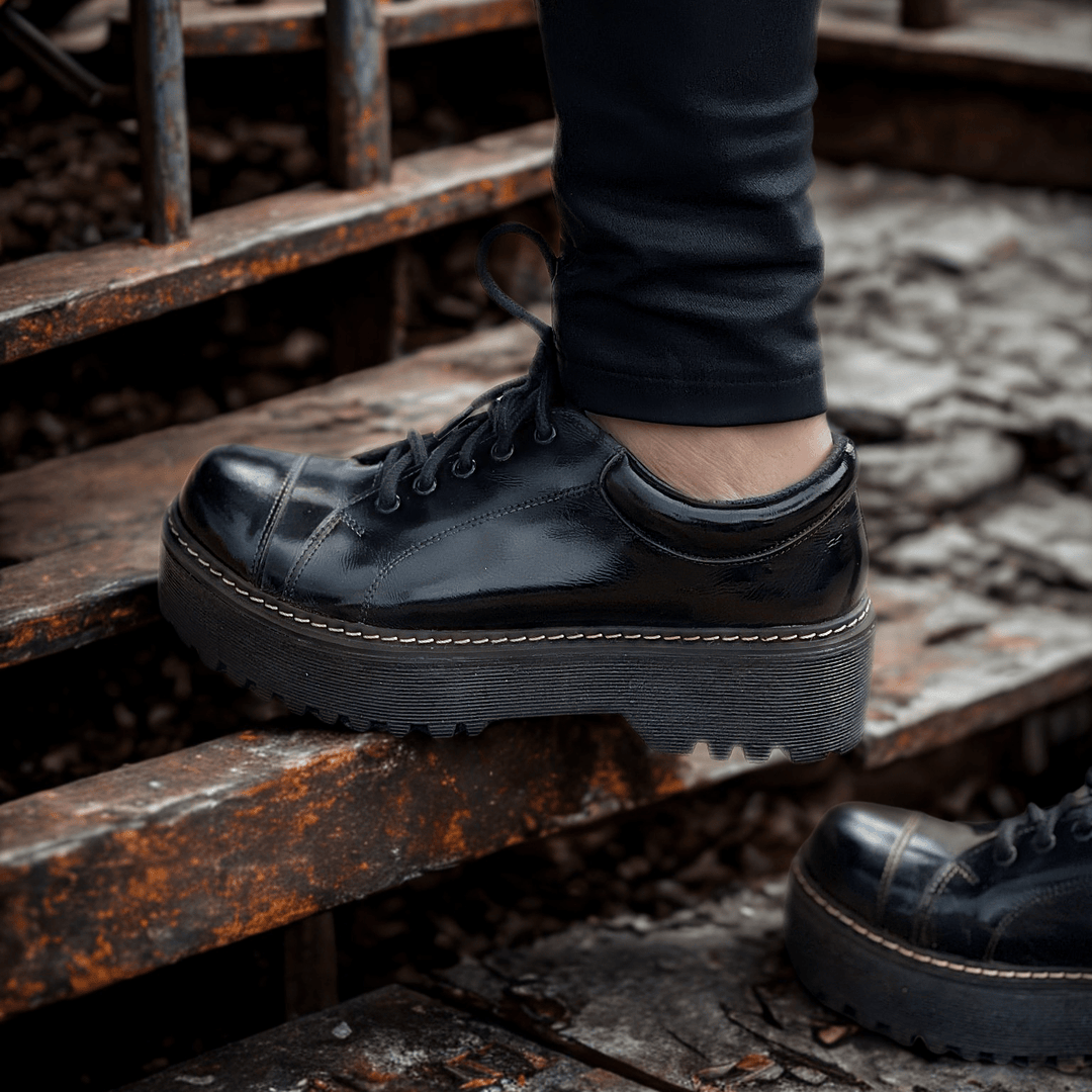 Zapato Fran Total Richato – Cuero Negro | Dgracia Shoes de cuero - Zapatos mujer | DgraciaShoes