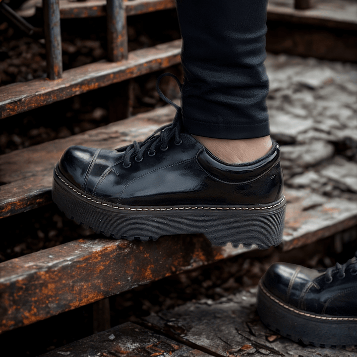 Zapato Fran Total Richato – Cuero Negro | Dgracia Shoes de cuero - Zapatos mujer | DgraciaShoes