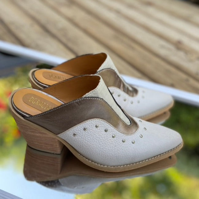 Puntilla Fernanda Blanco plata