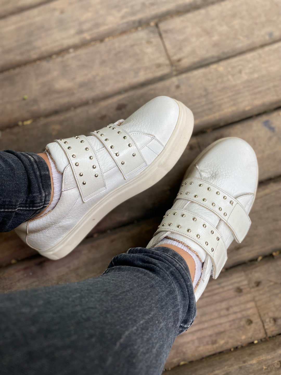 Zapatillas Blanca Tachitas