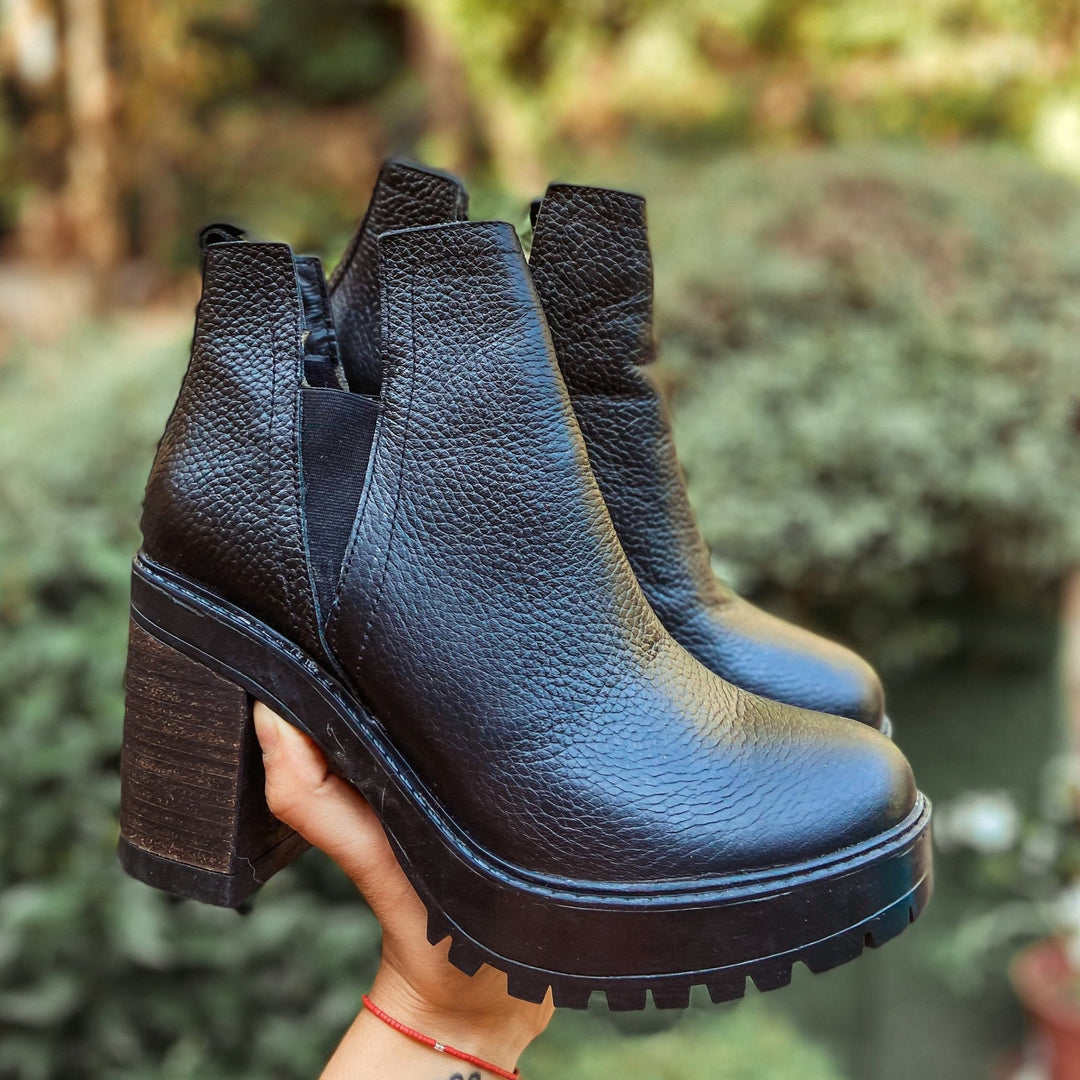 Oxford Black de cuero - Zapatos mujer | DgraciaShoes
